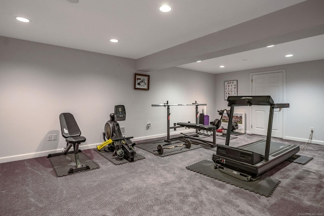 188 Bartlett Dr, Madison, CT 06443 - workout area featuring recessed lighting and baseboards