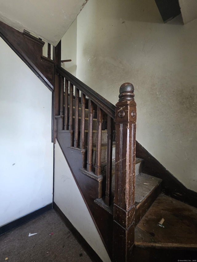 42 Spring St, New London, CT 06320 - staircase with carpet flooring