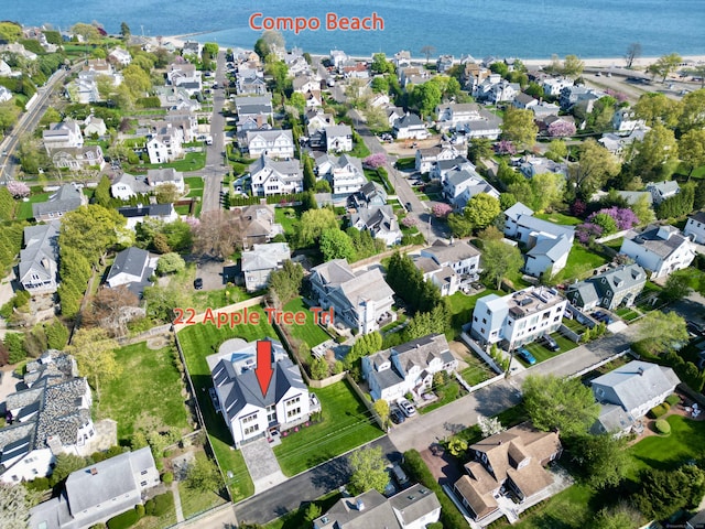 22 Apple Tree Trl, Westport, CT 06880 - aerial overview of property's location featuring a large body of water and nearby suburban area