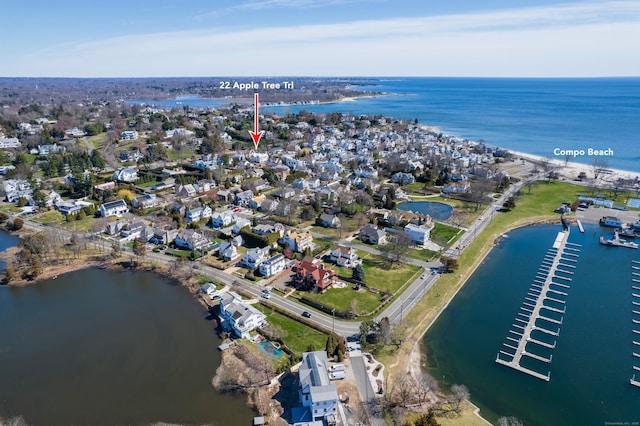 22 Apple Tree Trl, Westport, CT 06880 - aerial view of property's location with a nearby body of water