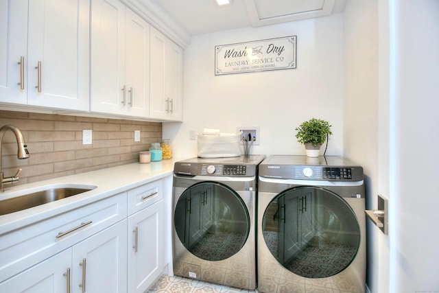 22 Apple Tree Trl, Westport, CT 06880 - laundry area featuring washing machine and clothes dryer and cabinet space
