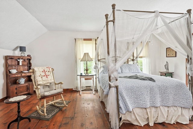 40 Fountainhead Rd, Plymouth, CT 06786 - bedroom featuring vaulted ceiling, wood-type flooring, and baseboards