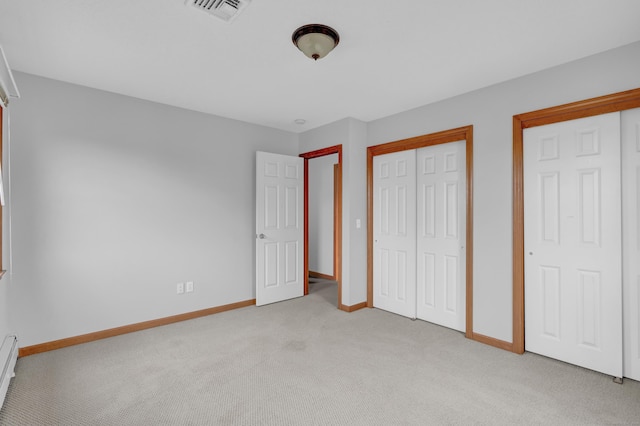 136 Windmill Hl, Wethersfield, CT 06109 - unfurnished bedroom with baseboards, carpet, a baseboard heating unit, and a closet
