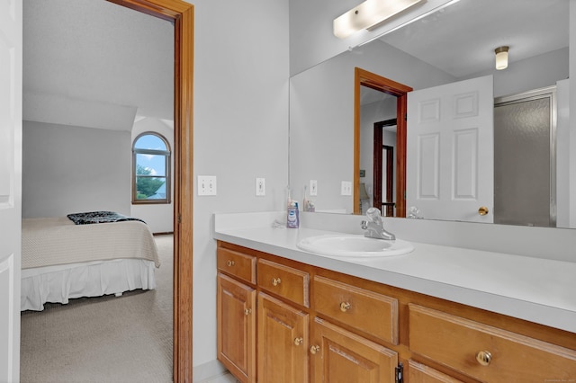 136 Windmill Hl, Wethersfield, CT 06109 - ensuite bathroom with vanity and a shower with door