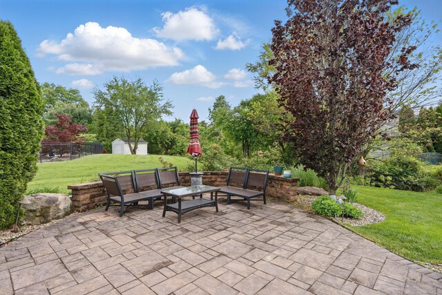 136 Windmill Hl, Wethersfield, CT 06109 - view of patio / terrace featuring outdoor lounge area