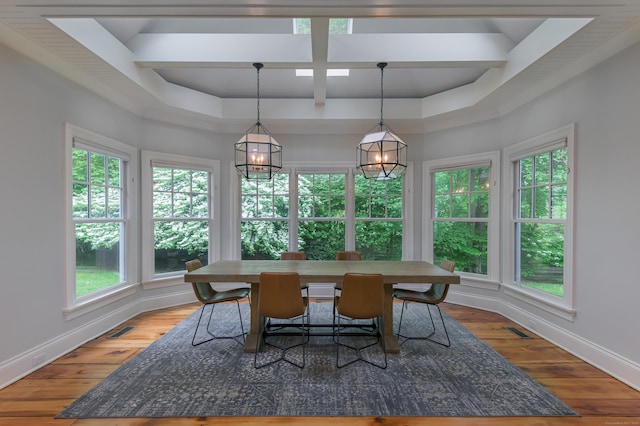 67 Peaceable St, Ridgefield, CT 06877 - dining area featuring healthy amount of natural light, baseboards, and hardwood / wood-style flooring