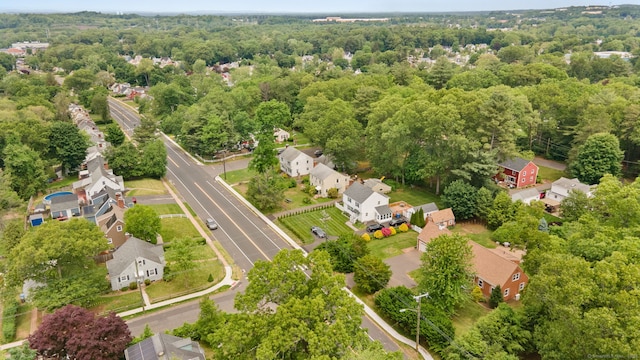 717 Center St, Manchester, CT 06040 - aerial perspective of suburban area with a heavily wooded area