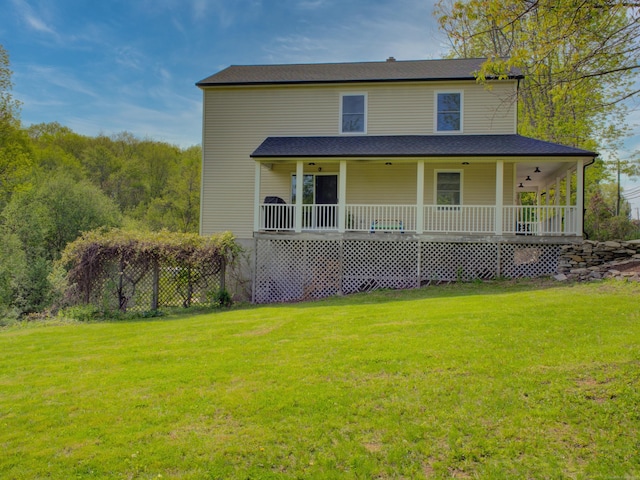 1026 Rte 171, Woodstock, CT 06281 - view of front of property with a front lawn and covered porch