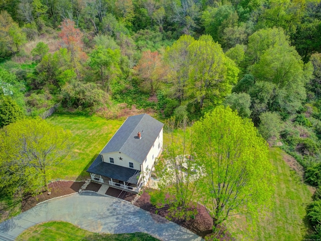 1026 Rte 171, Woodstock, CT 06281 - view from above of property featuring a heavily wooded area