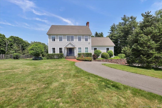 100 Round Hill Rd, Middletown, CT 06457 - colonial home featuring a chimney