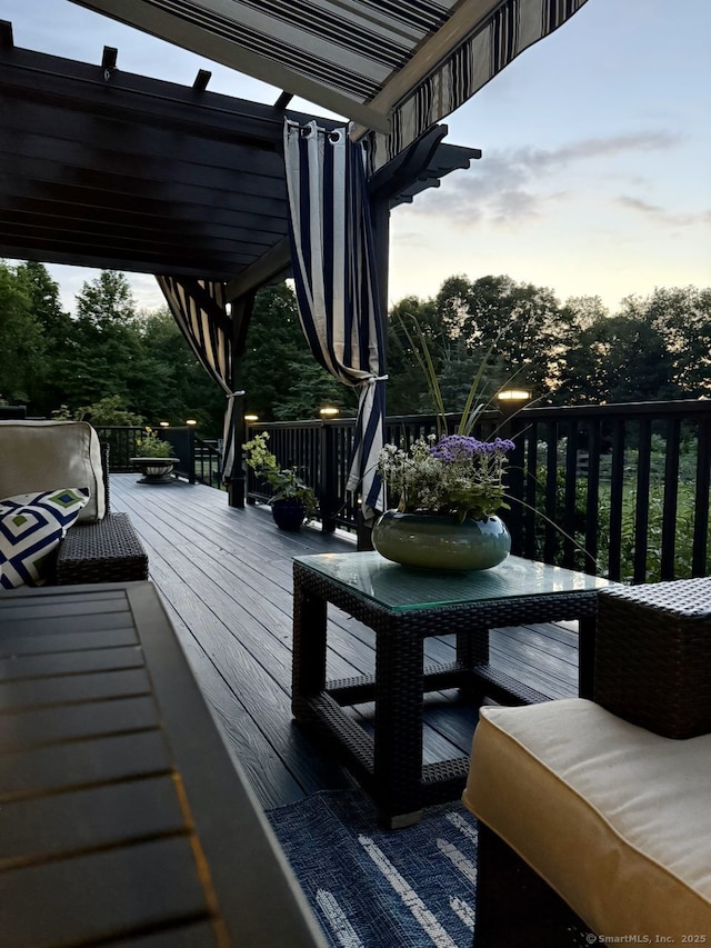 100 Round Hill Rd, Middletown, CT 06457 - view of deck at dusk