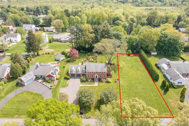 116 Thornbush Rd, Wethersfield, CT 06109 - aerial view of residential area with property boundaries highlighted