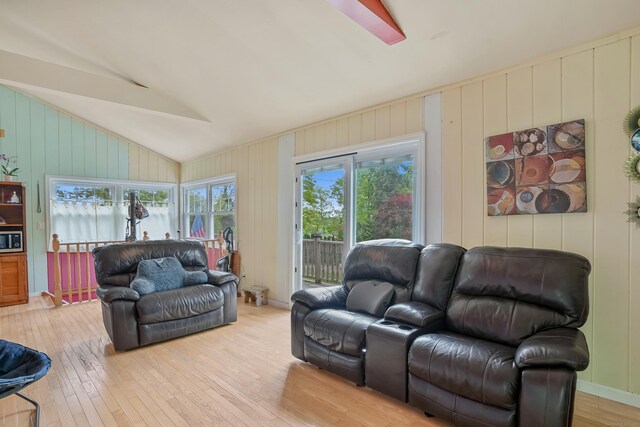 24 Cornell Rd, Danbury, CT 06811 - living area featuring lofted ceiling, light wood finished floors, wood walls, and a skylight