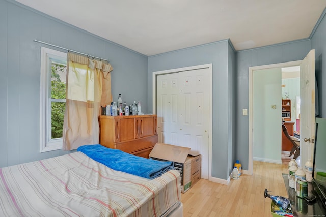 24 Cornell Rd, Danbury, CT 06811 - bedroom with light wood-style floors, a closet, and baseboards