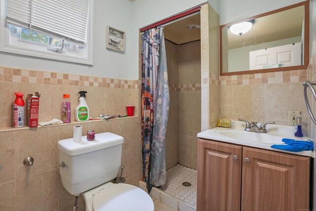24 Cornell Rd, Danbury, CT 06811 - full bath with tile walls, a stall shower, toilet, and vanity