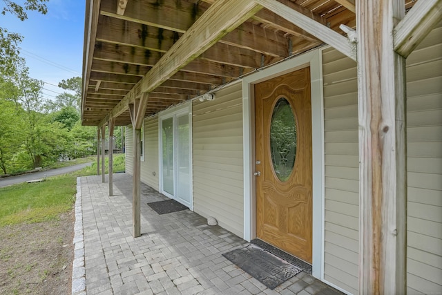 24 Cornell Rd, Danbury, CT 06811 - doorway to property featuring a patio