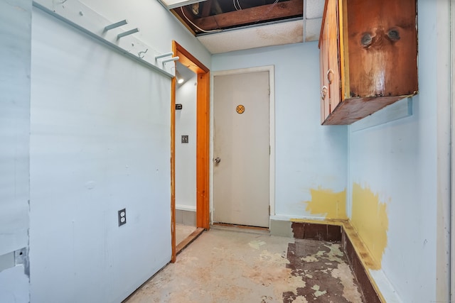 1 Cedar Rd, Danbury, CT 06811 - hallway with unfinished concrete floors