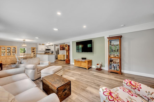 3 Lynns Corner Rd, Woodbury, CT 06798 - living room featuring light wood finished floors and recessed lighting
