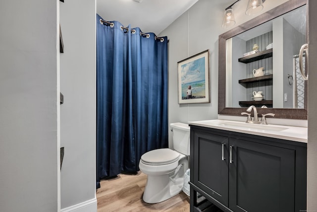 3 Lynns Corner Rd, Woodbury, CT 06798 - full bathroom with wood finished floors, vanity, and curtained shower