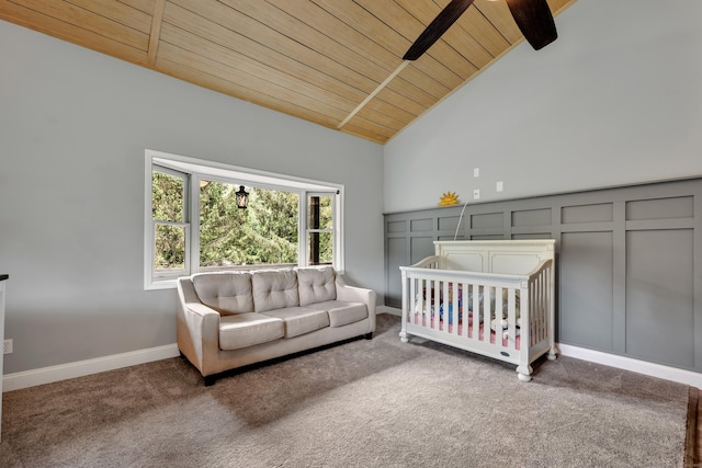 3 Lynns Corner Rd, Woodbury, CT 06798 - bedroom with wood ceiling, carpet floors, and a decorative wall