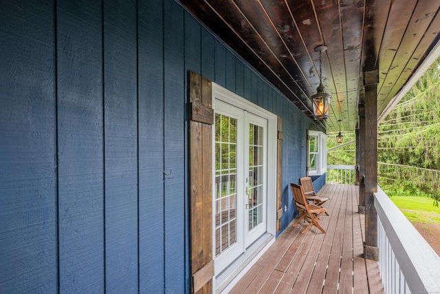 3 Lynns Corner Rd, Woodbury, CT 06798 - wooden deck with french doors