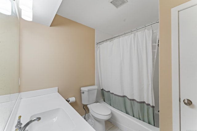 101 Grove St Apt 19, Stamford, CT 06901 - bathroom featuring a sink, tile patterned flooring, toilet, and shower / tub combo