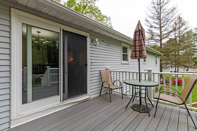 9 Berkshire Dr, East Hampton, CT 06424 - view of wooden terrace