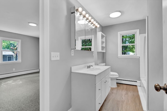 6 Marbil Rd, Danbury, CT 06811 - bathroom with a baseboard radiator, baseboard heating, plenty of natural light, and toilet