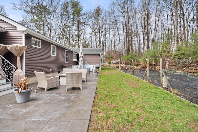 108 Lohse Rd, Willington, CT 06279 - view of grassy yard featuring a patio