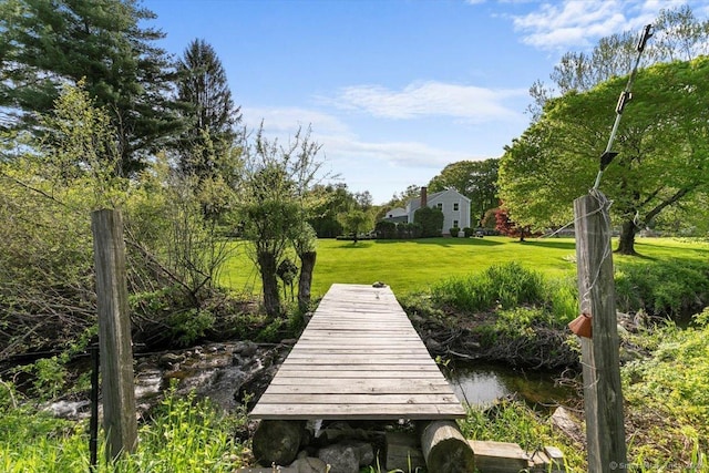 299 W Flat Hill Rd, Southbury, CT 06488 - dock area with a yard