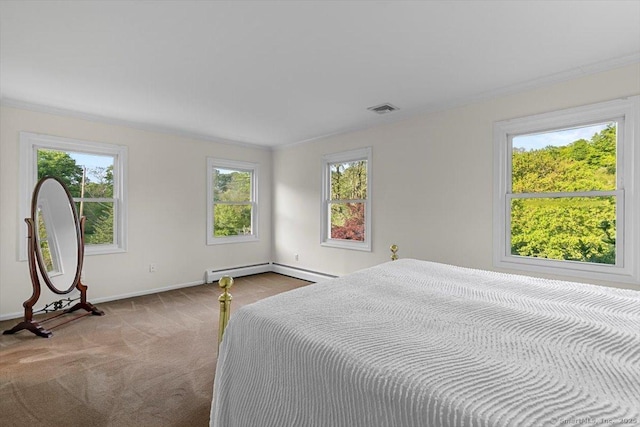 299 W Flat Hill Rd, Southbury, CT 06488 - bedroom with carpet floors, baseboards, and a baseboard radiator