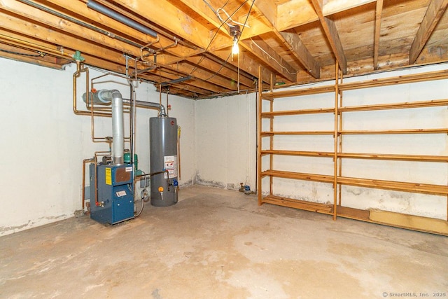 123 Jeffrey Ln, Newington, CT 06111 - unfinished below grade area with gas water heater and a heating unit