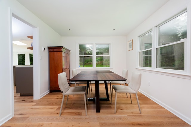 175 Riverside Ave, Greenwich, CT 06878 - dining area with light wood-style flooring and baseboards