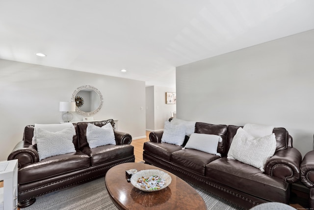 26 Carroll Rd, Hamden, CT 06517 - living area with wood finished floors, recessed lighting, and baseboards