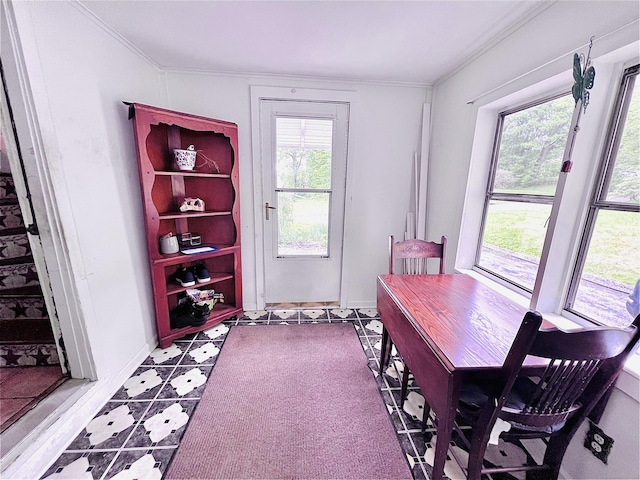 115 Stanton Ave, Winchester, CT 06098 - dining area featuring crown molding