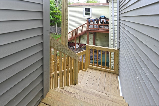 212 Newhall St, New Haven, CT 06511 - wooden terrace featuring stairway