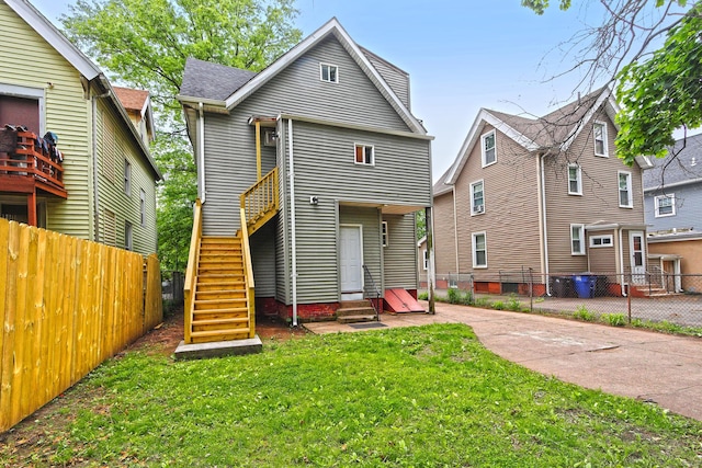 212 Newhall St, New Haven, CT 06511 - back of house featuring stairs and entry steps
