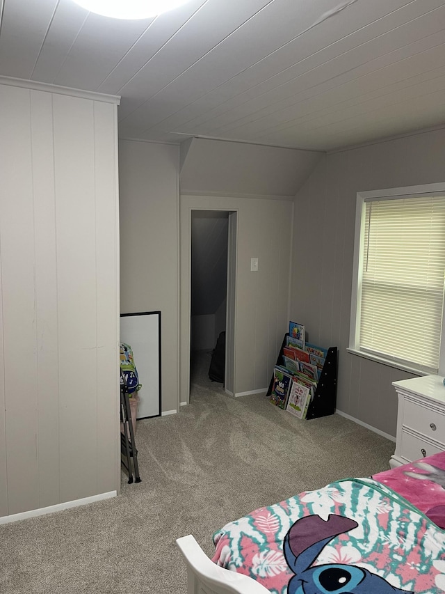 bedroom featuring carpet