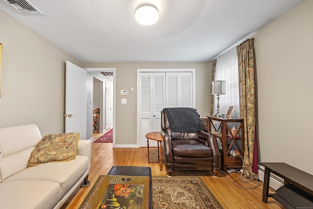 91 Parklawn Dr, Waterbury, CT 06708 - living area featuring wood finished floors and baseboards