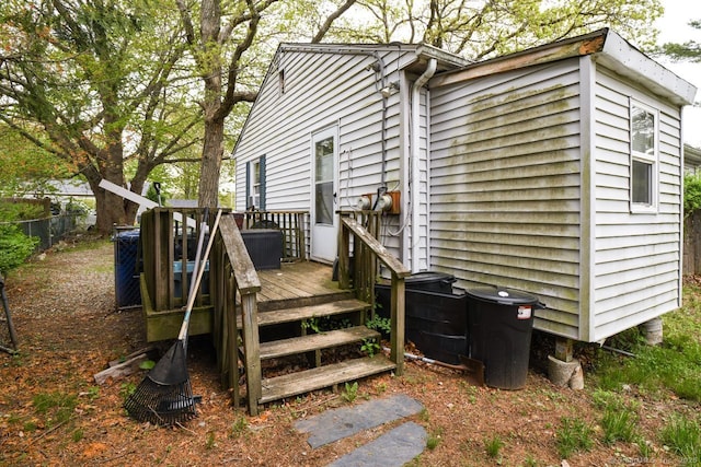 deck featuring fence