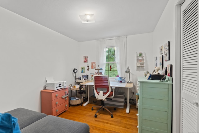 134 W Lake Ave, Guilford, CT 06437 - home office featuring wood finished floors