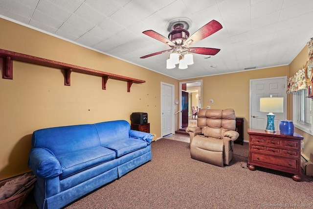 154 Sims Rd, Bristol, CT 06010 - living area with carpet and a ceiling fan