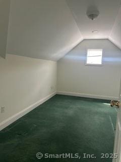 6 Aspen Way, Bristol, CT 06010 - bonus room with lofted ceiling, baseboards, and carpet floors
