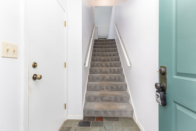 85 Metacomet Dr Unit 85, Meriden, CT 06450 - stairs featuring baseboards and stone finish floors