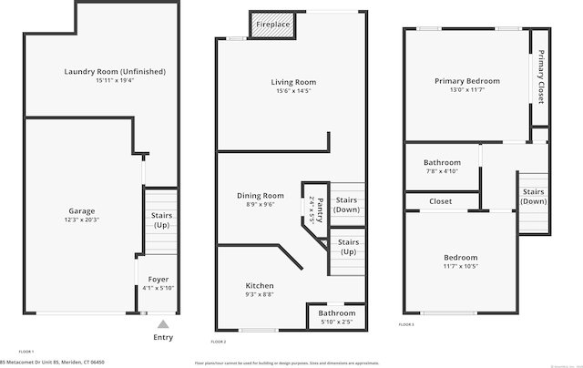 85 Metacomet Dr Unit 85, Meriden, CT 06450 - property floor plan
