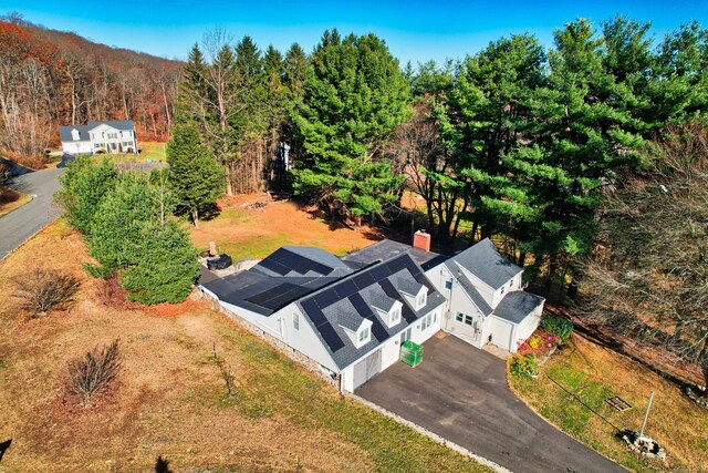 2 Apple Hill Rd, Wolcott, CT 06716 - view from above of property with a heavily wooded area