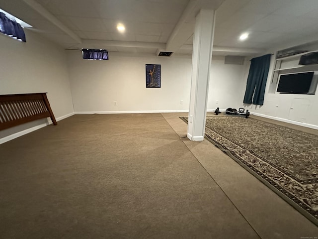 260 W Center St, Southington, CT 06489 - finished basement featuring carpet, recessed lighting, and baseboards