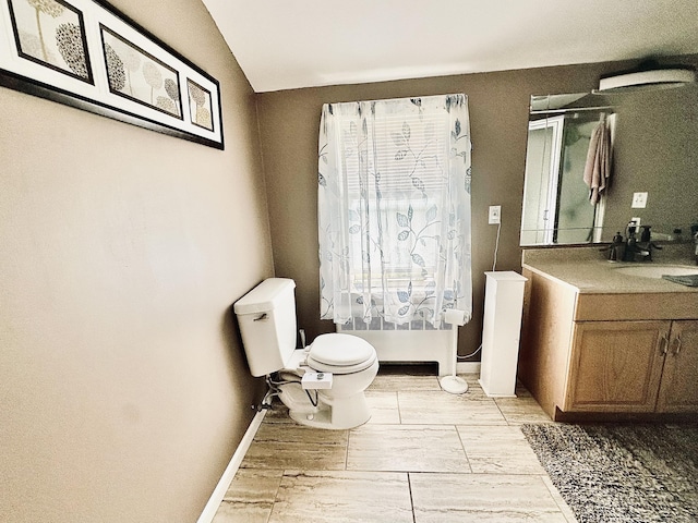 260 W Center St, Southington, CT 06489 - full bath featuring toilet, a shower with door, vanity, and baseboards