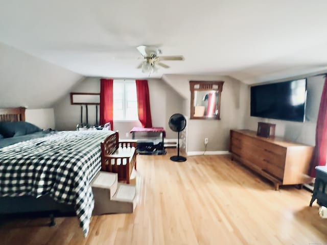 260 W Center St, Southington, CT 06489 - bedroom with wood finished floors, vaulted ceiling, and baseboards