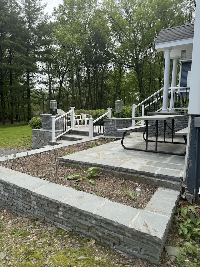 1731 Marion Rd, Cheshire, CT 06410 - view of yard with a porch and view of scattered trees